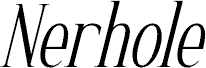 Nerhole DEMO VERSION Italic Schriftart