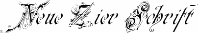 Neue Zier Schriftフォントのプレビュー