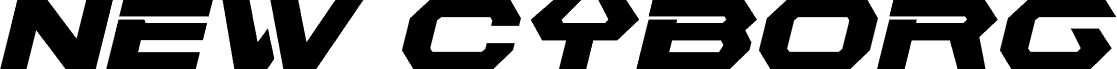 Vorschau der Schriftart New Cyborg Expanded Italic