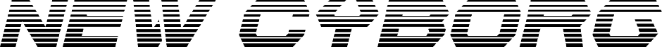 Vorschau der Schriftart New Cyborg Gradient Italic