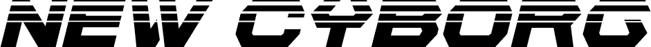 Vorschau der Schriftart New Cyborg Halftone Italic
