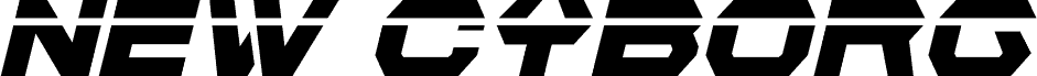 Vorschau der Schriftart New Cyborg Laser Italic