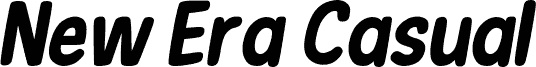 Ukážka písma New Era Casual Bold Italic