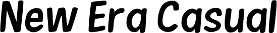 Ukážka písma New Era Casual Italic
