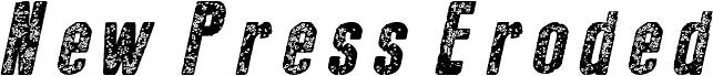 New Press Eroded Bold Italic