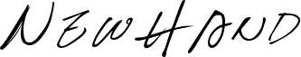 Preview of the NewHand font