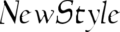 Náhled písma NewStyleLight Italic