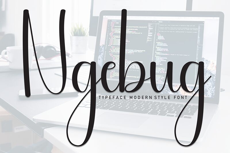 Ngebug Schriftart