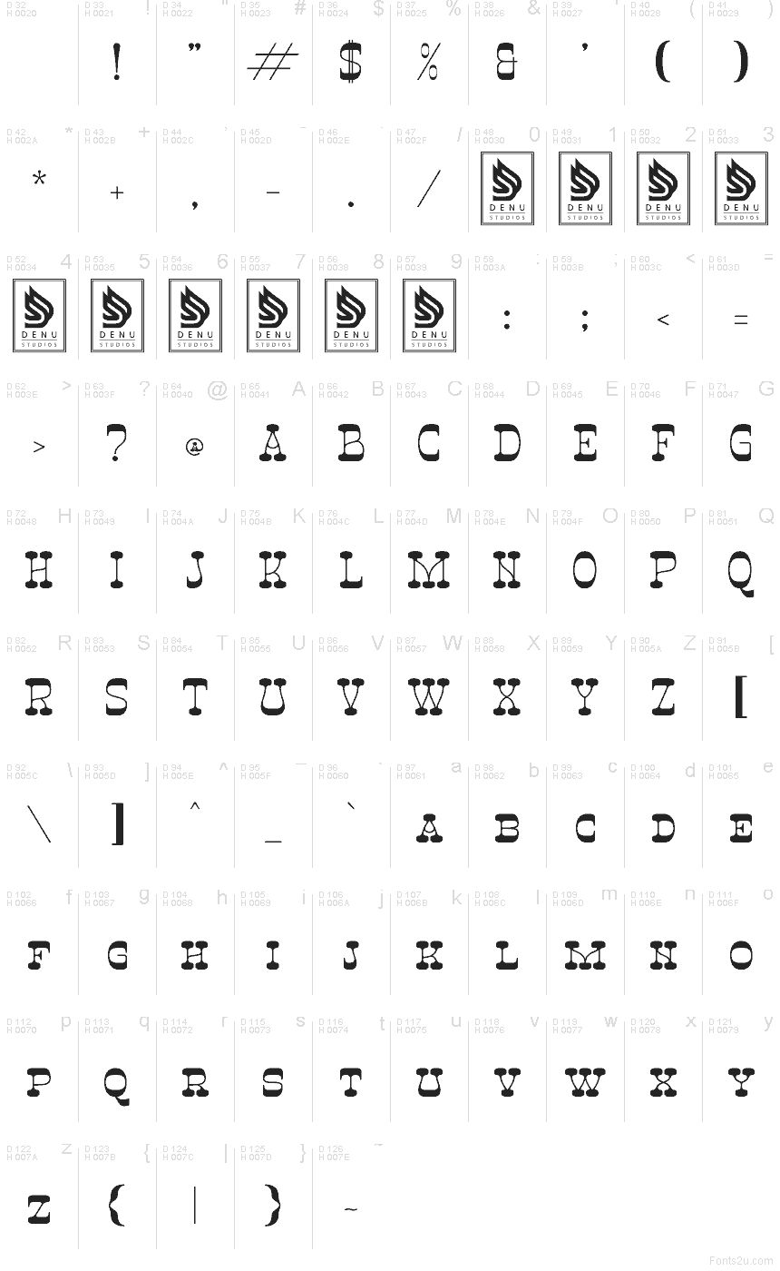 Latin de base - Table des caractères