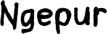 Preview of the Ngepur font