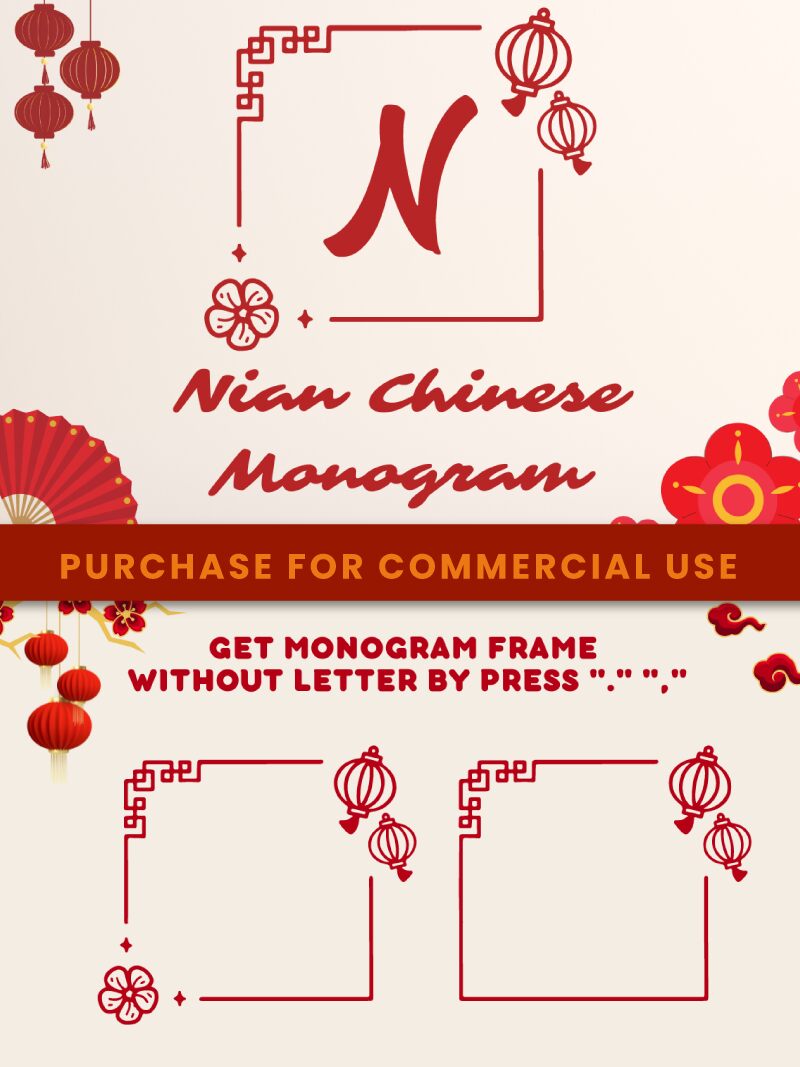 Nian Chinese Monogram Czcionka