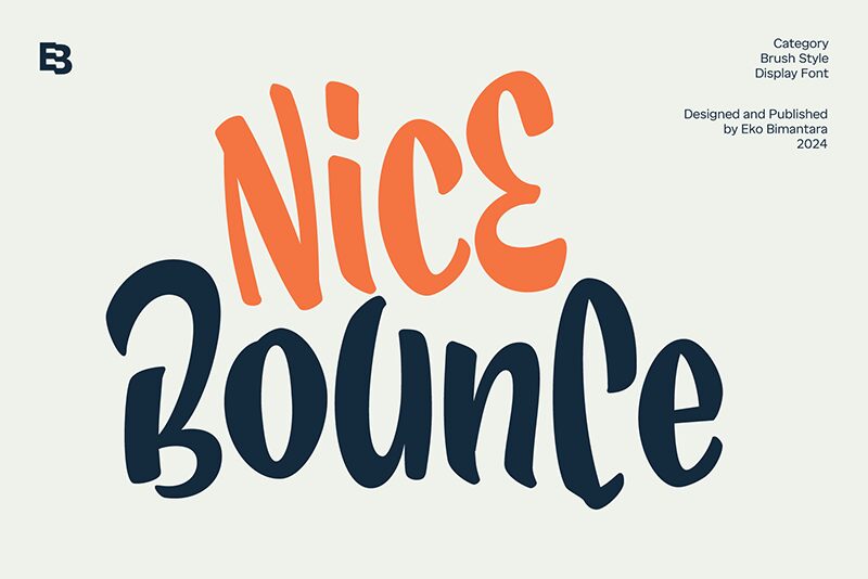 Nice Bounce — Présentation de la police