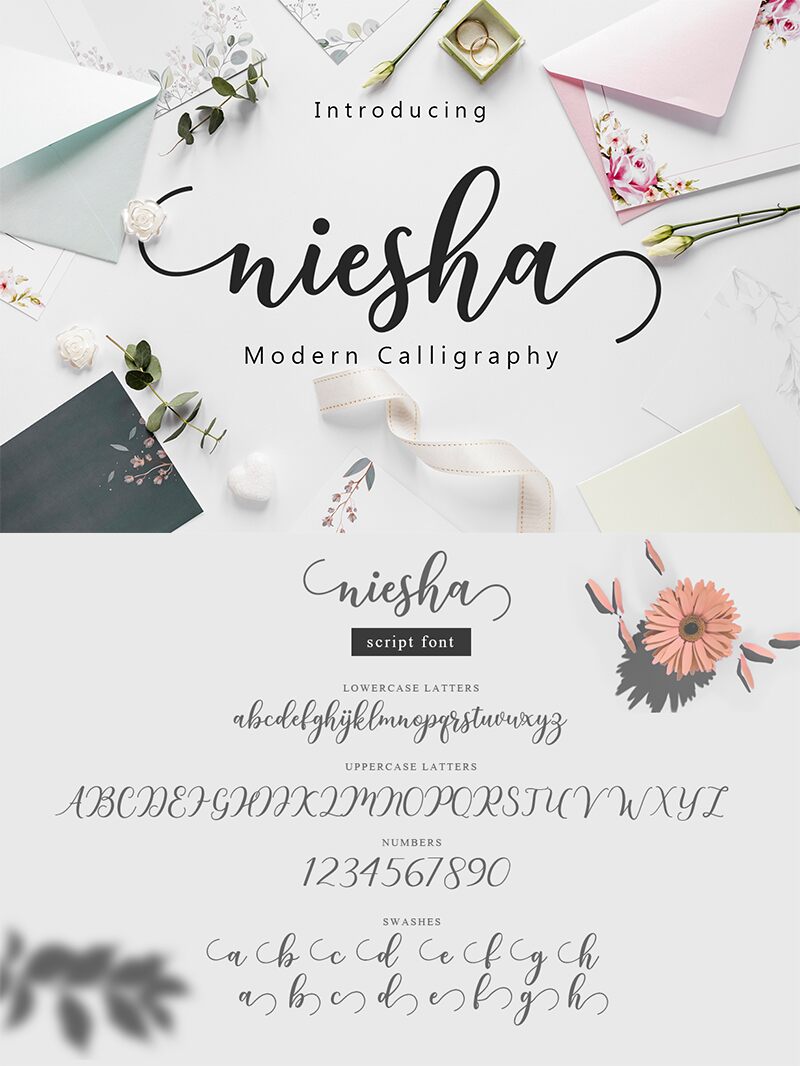 niesha Schriftart