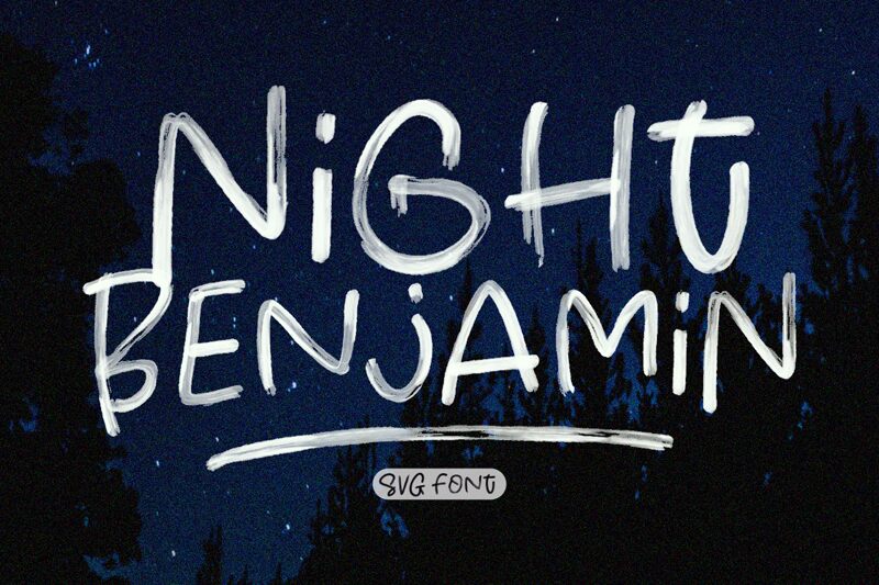 Night Benjamin Schriftart