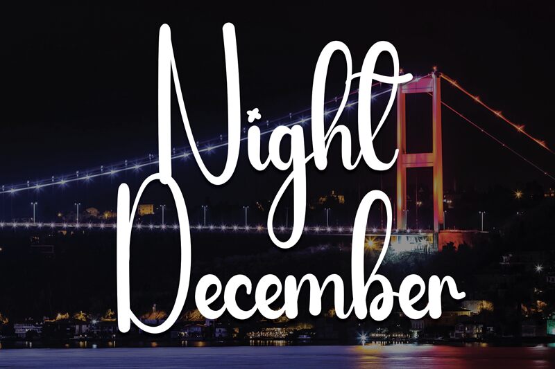 Night December Schriftart