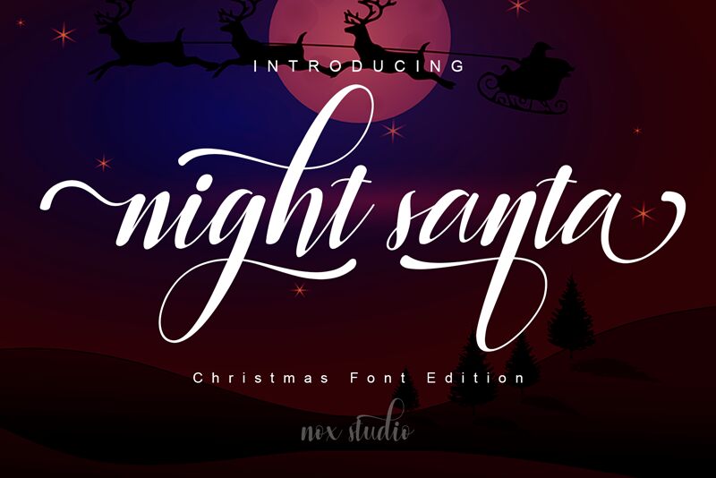Night Santa Schriftart