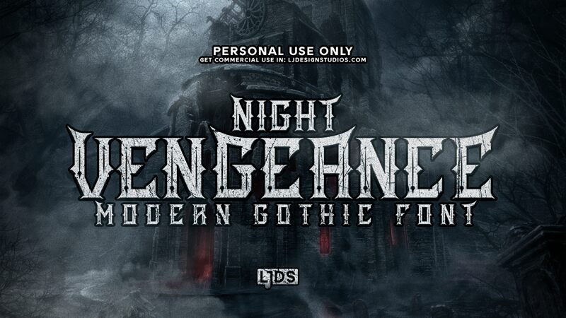 Night Vengeance Czcionka
