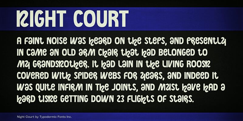 Night Court Czcionka