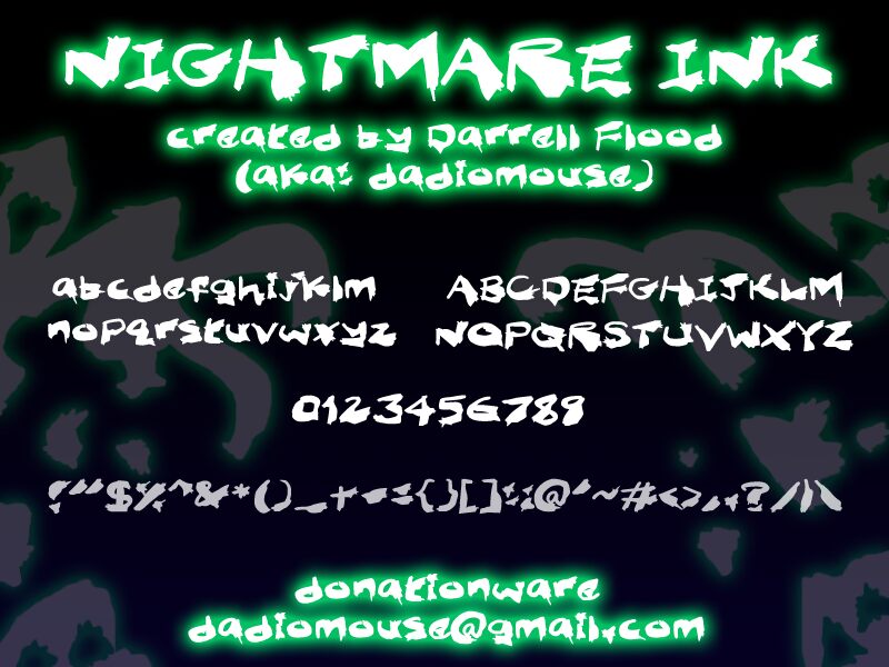 Nightmare Ink Font