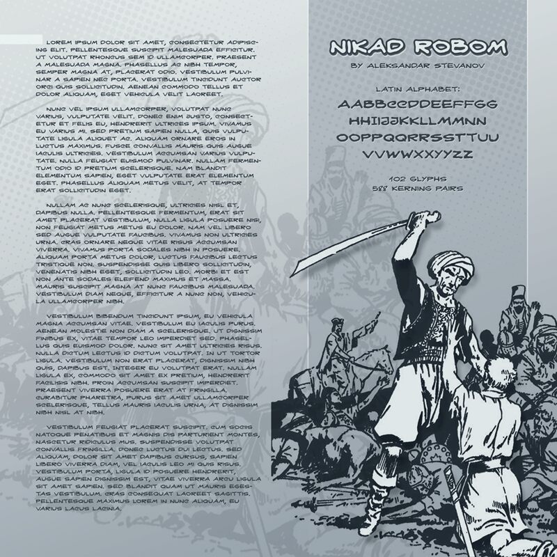 Nikad robom Czcionka