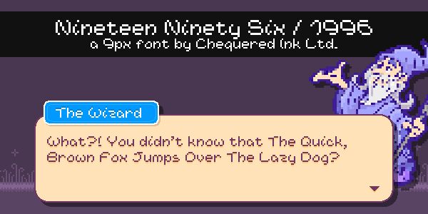 Nineteen Ninety Six Czcionka