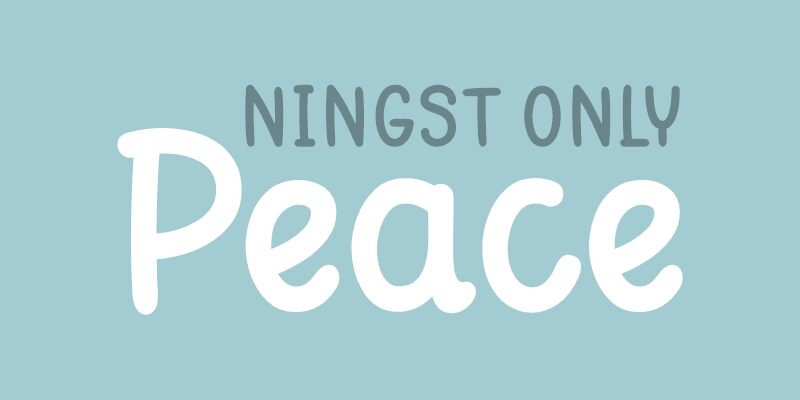 Ningst Only Peace フォント