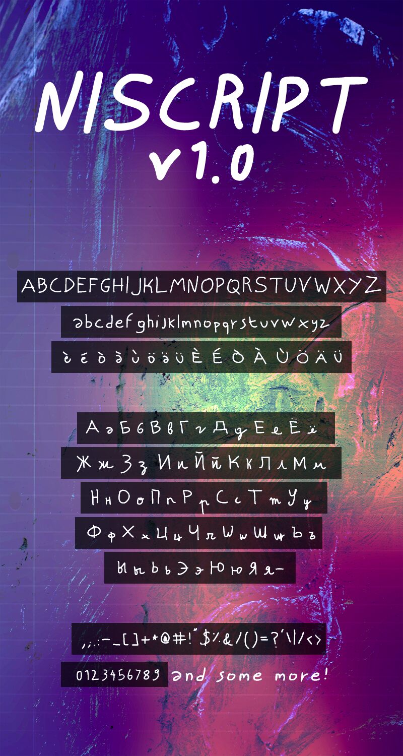 NISCRIPT Schriftart