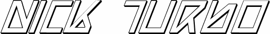 Nick Turbo Italic 3D