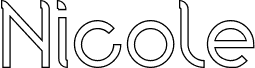 Preview of the Nicole-Hollow font