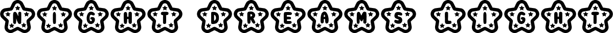 Preview of the Night Dreams Light Regular font