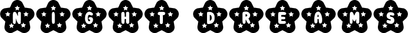 Preview of the Night Dreams Regular font