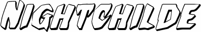 Podgląd czcionki Nightchilde 3D Italic