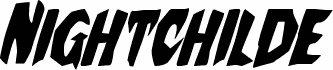 Podgląd czcionki Nightchilde Condensed Italic