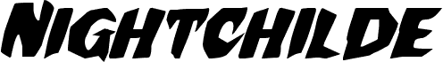 Podgląd czcionki Nightchilde Expanded Italic