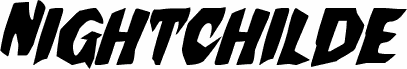 Podgląd czcionki Nightchilde Staggered Italic