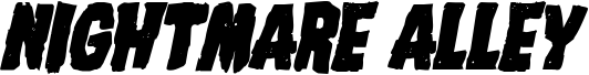 Náhled písma Nightmare Alley Bold Italic