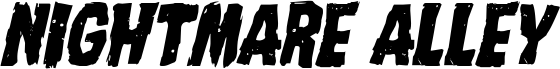 Náhled písma Nightmare Alley Italic