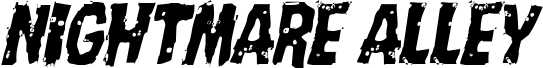 Náhled písma Nightmare Alley Light Italic