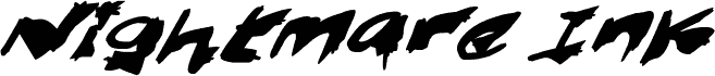 Nightmare Ink Italic