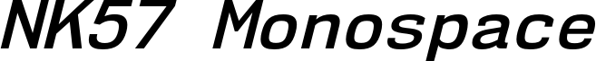 NK57MonospaceSb-Italic