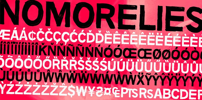 No more lies Czcionka