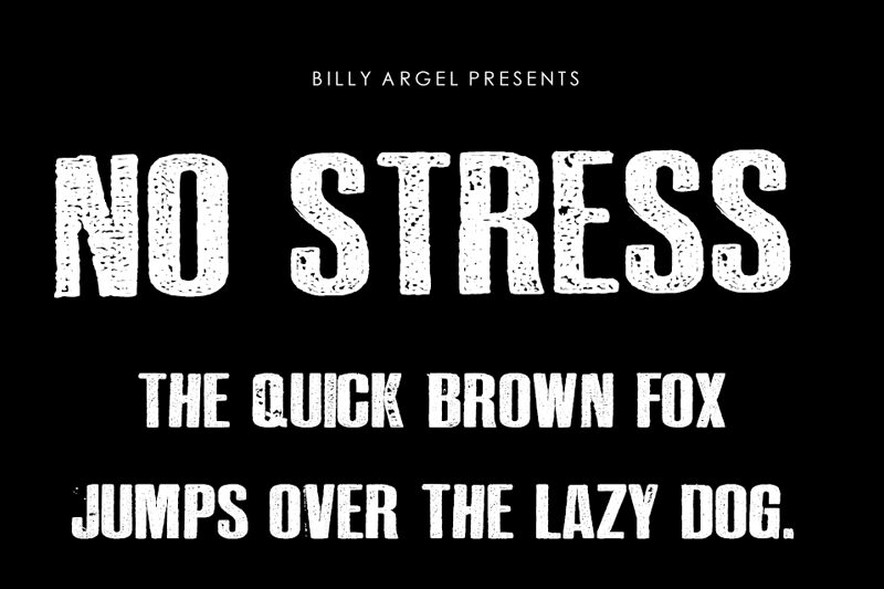 NO STRESS Schriftart