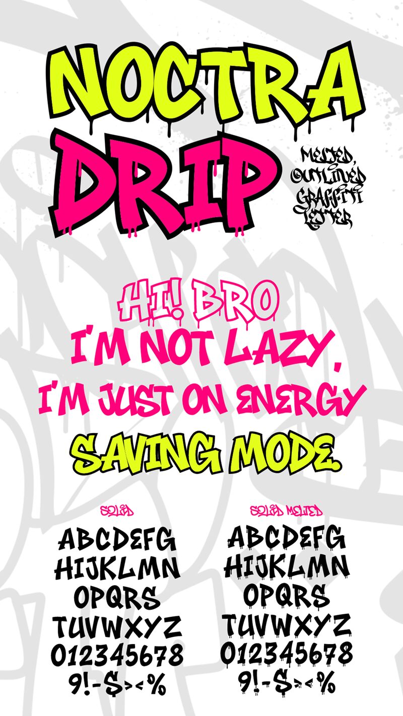 Noctra Drip Carattere