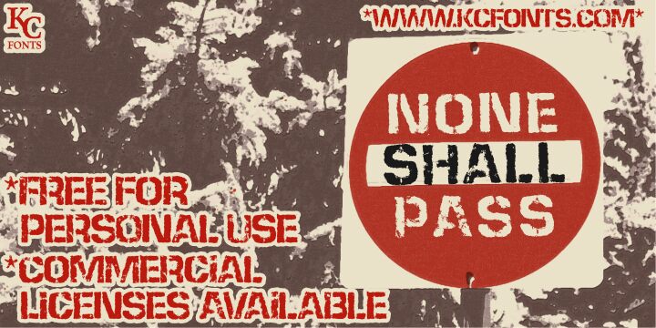 None Shall Pass Czcionka