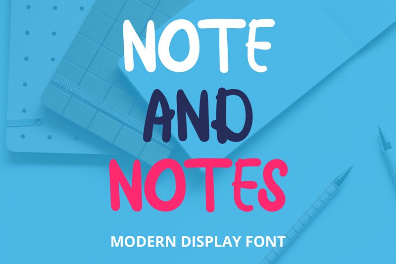 Note And Notes Schriftart