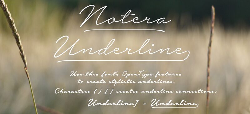Notera 2 Schriftart