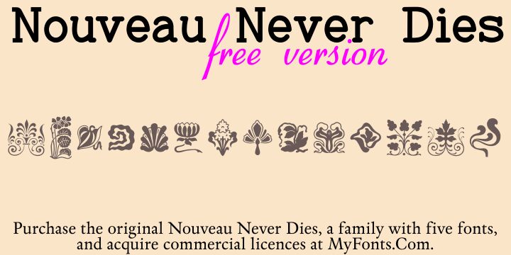 Nouveau Never Dies Free Schriftart