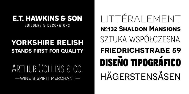 Novecento sans Schriftart