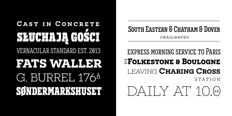 Novecento slab Schriftart