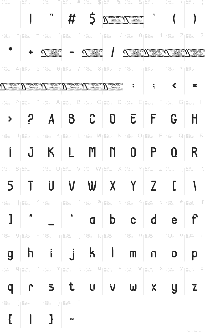 Latin de base - Table de caractères